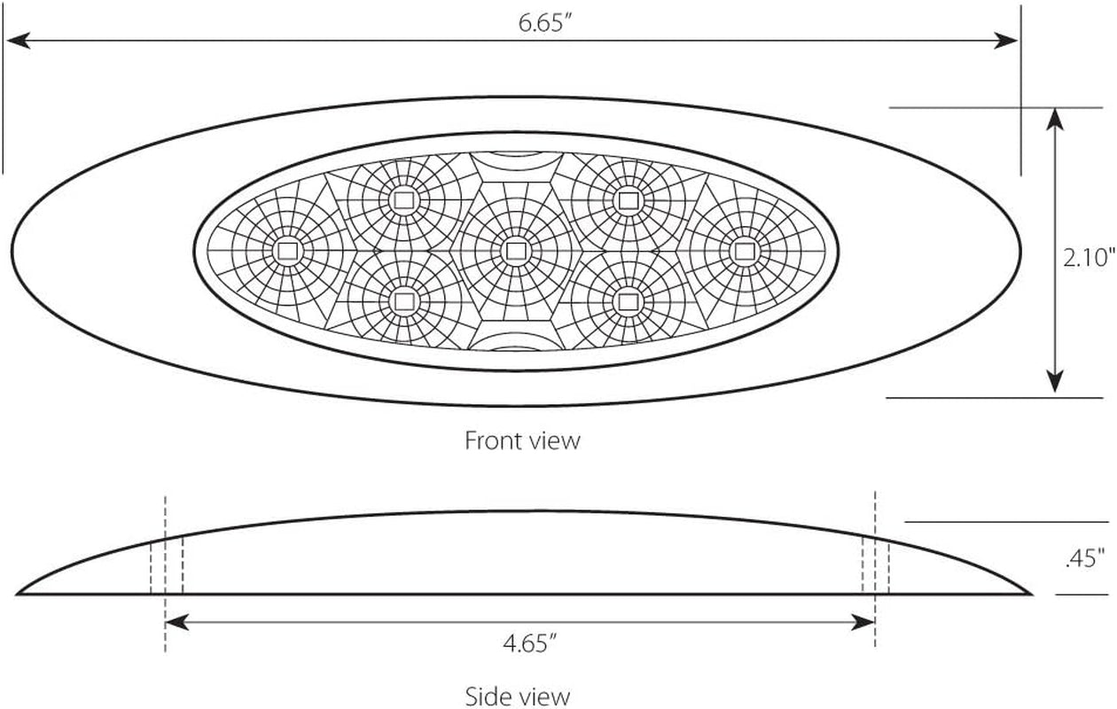 77830 Amber Ultra Thin Spyder Y2K 7-LED Marker and Clearance Sealed Light, Amber/Amber