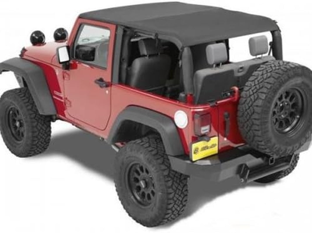 5259335 Black Diamond Safari Style Bikini Top for 2010-2018 Wrangler JK 2-Door (Cable Style)