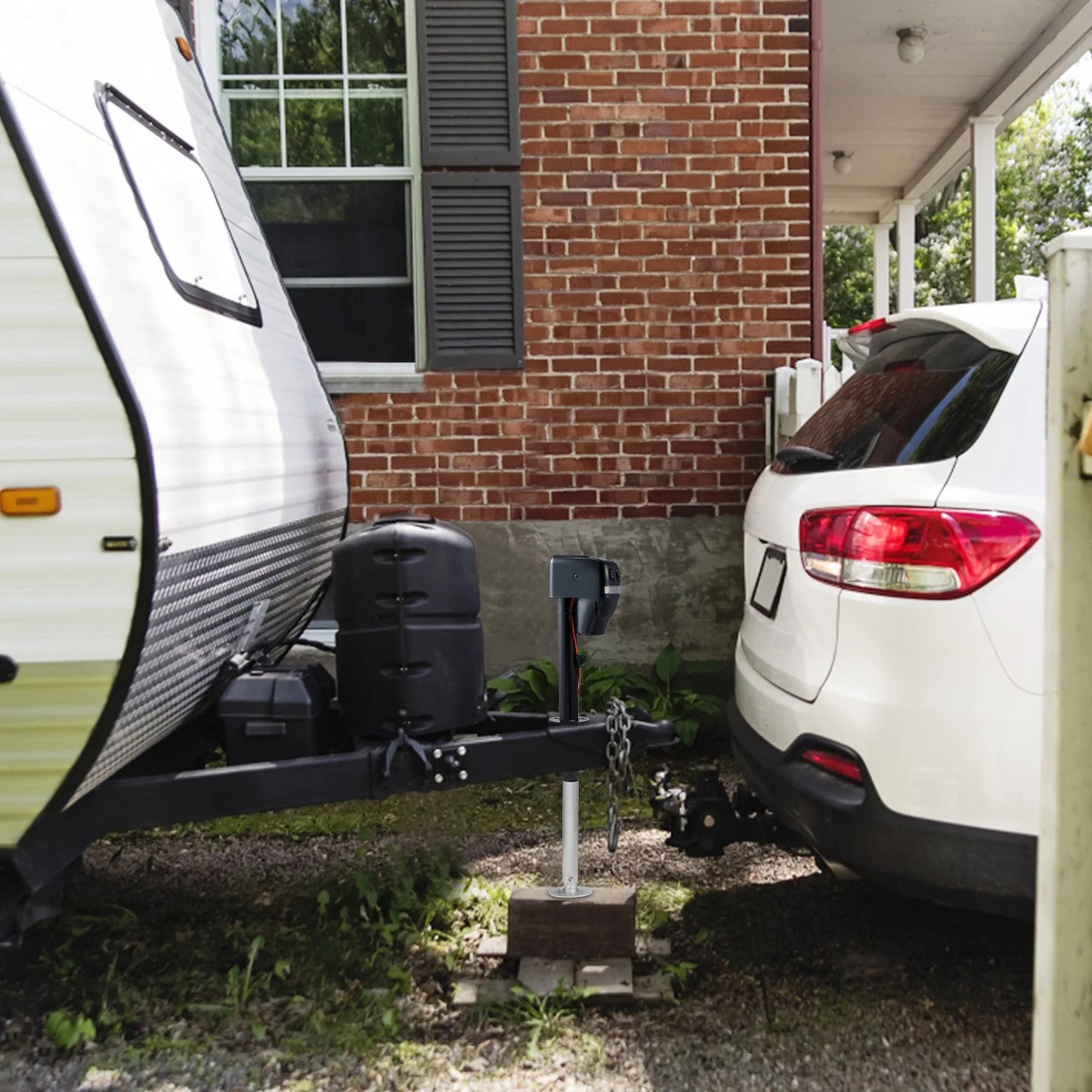 VEVOR Electric Trailer Jack, Power Tongue Jack Weight Capacity 4000 Lbs, 9.84-33.85 Electric Tongue Jack with Waterproof Cover for Lifting RV Trailer, Horse Trailer, Utility Trailer, Yacht Trailer