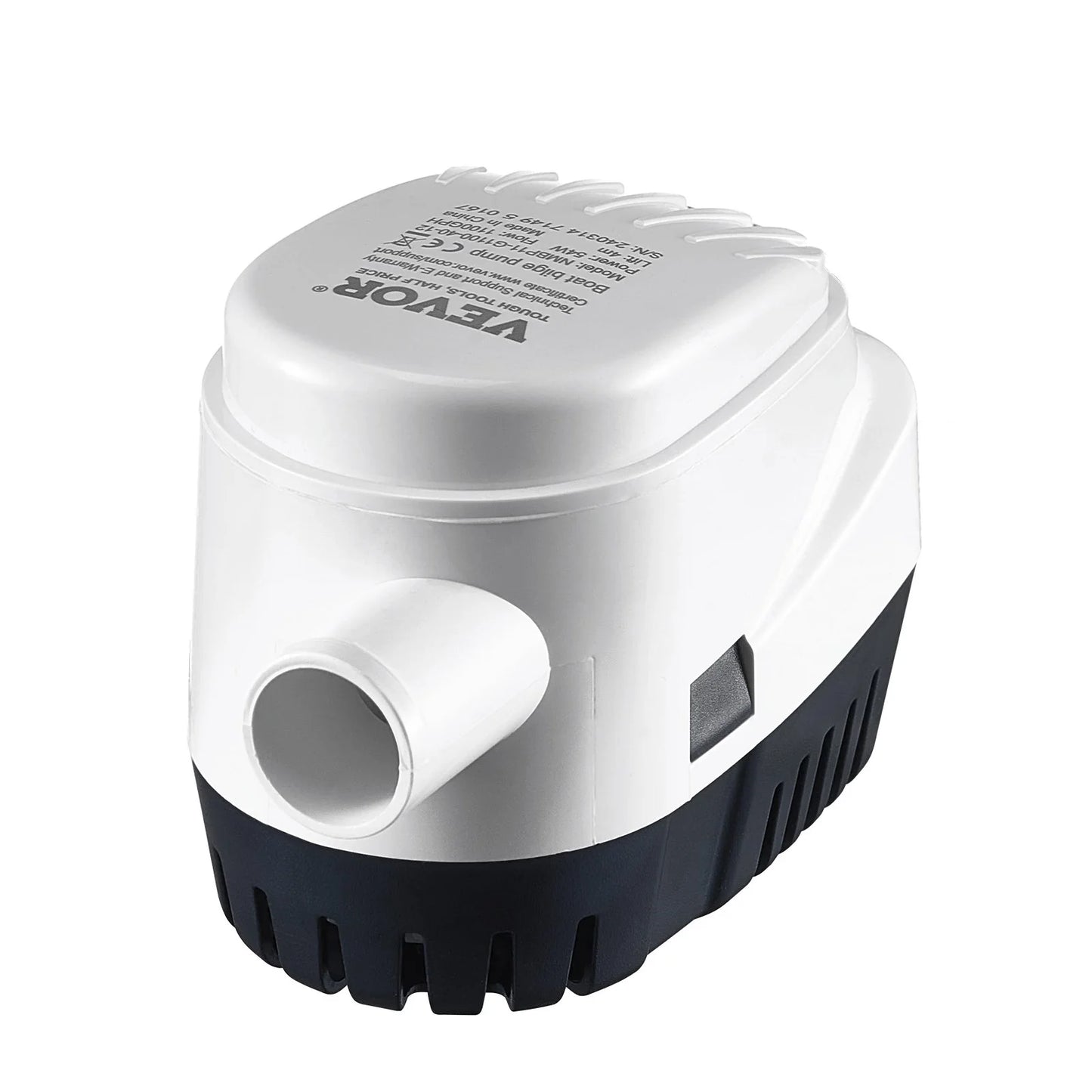 VEVOR Bilge Pump, 1100GPH 12V Automatic Submersible Boat Bilge Water Pump with Float Switch, 1.1 Outlet Diameter, Small Boat Bilge Pump, Marine Electric Bilge Pump for Boats, Ponds, Pools, Basements
