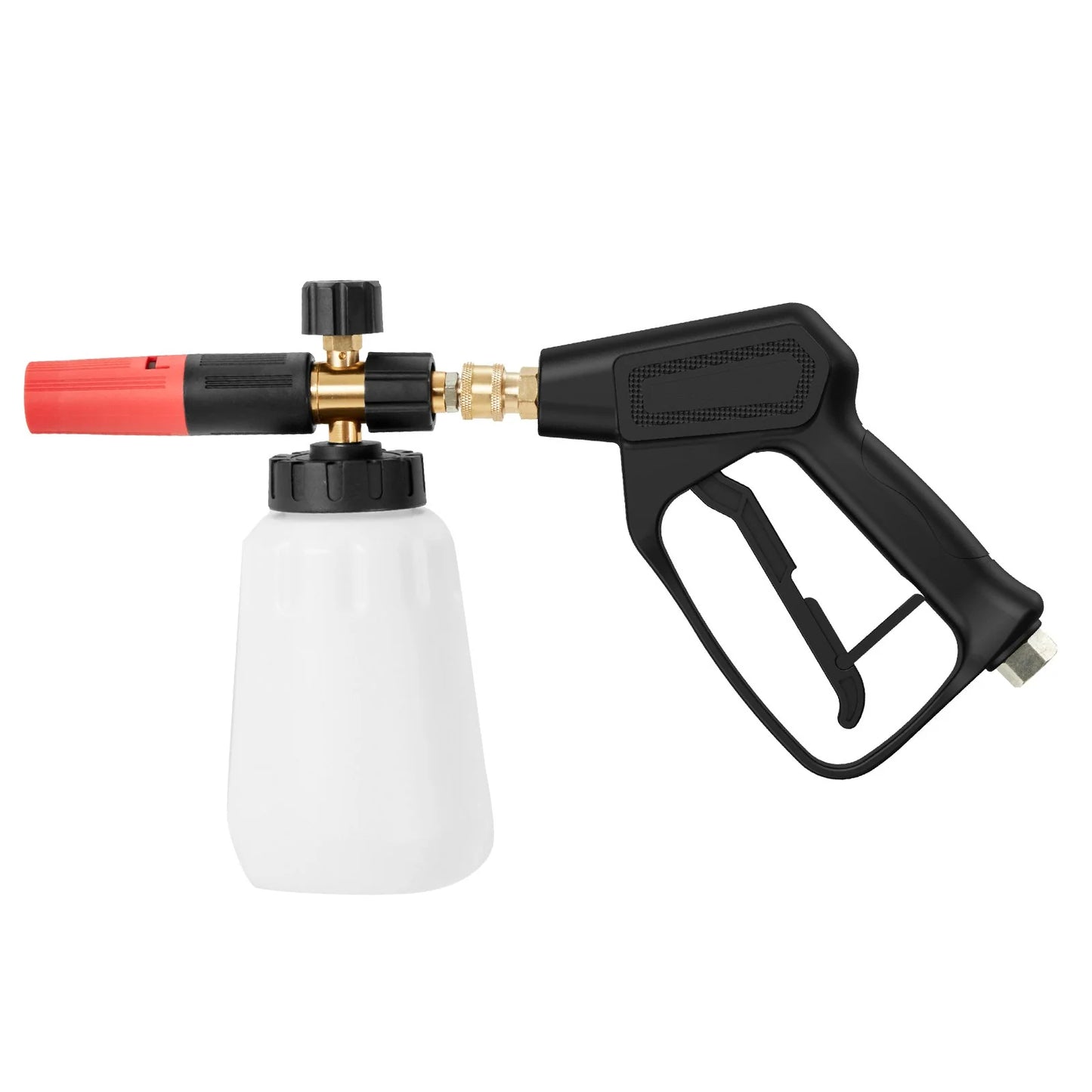 VEVOR Pressure Washer Gun Set, 0.22 Gal Foam Cannon, 4000 PSI Washer Spay Gun with 1/4 Inch Quick Connector & 5 Nozzle Tips, Pressure Washer Handle with M22-14 Mm & M22-15Mm & 3/8'' Inlet Connector