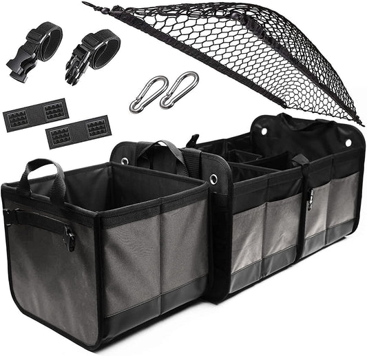 3 Compartment Separable Collapsible Car Trunk Storage Organizer for SUV Minivan