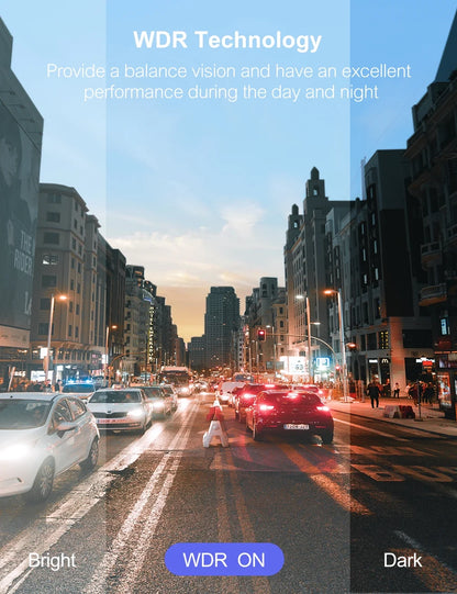 Dash Cam Front and Rear, 1080P Dual 3" Car Camera, Parking Monitor, Loop Recording