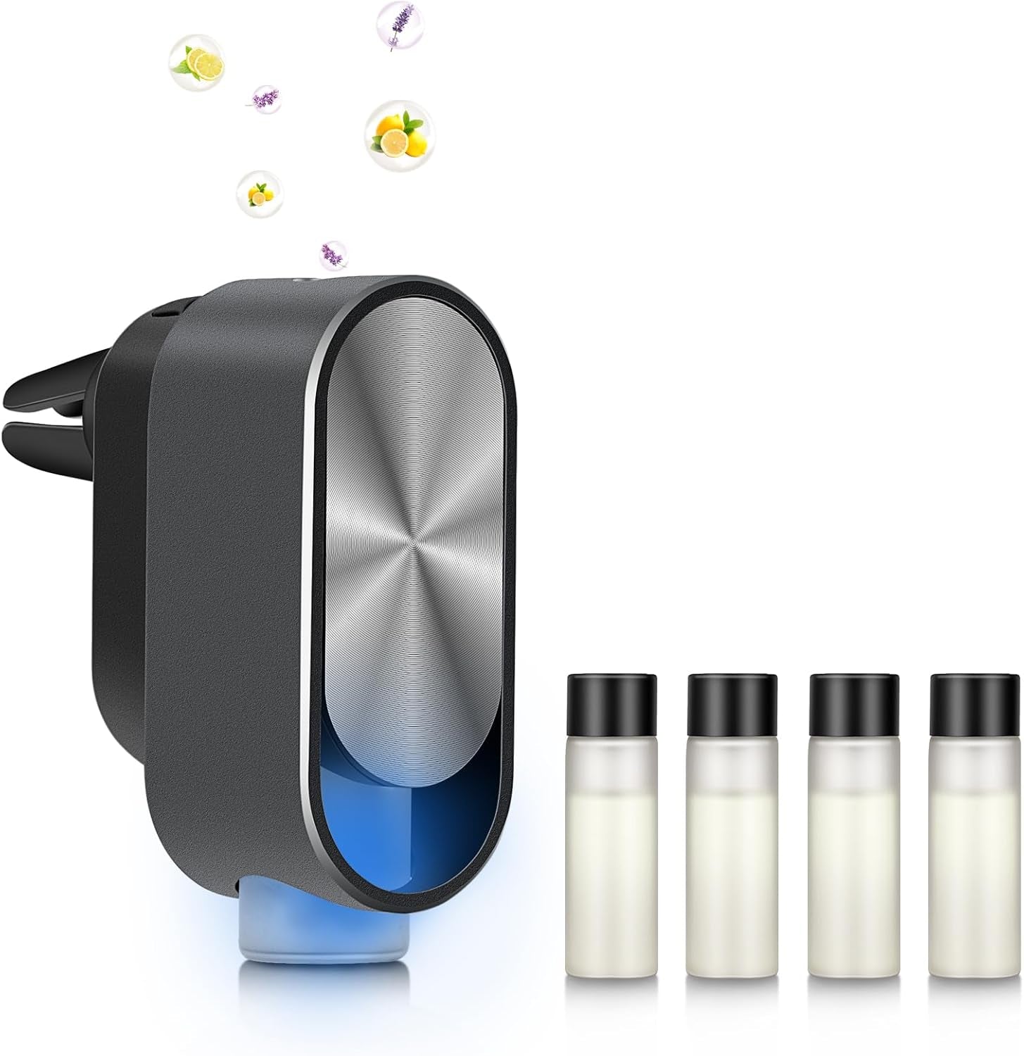 Smart Air Freshener Car Diffuser Aroma Spray Automatic Interior Car Air Freshener(Diffuser with 4 Essential Oil) (Cologne)