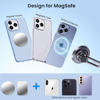 Magnetic Car Mount: 360 Degrees Rotatable Car Phone Holder - Air Vent Dashboard Windshield Car Mount