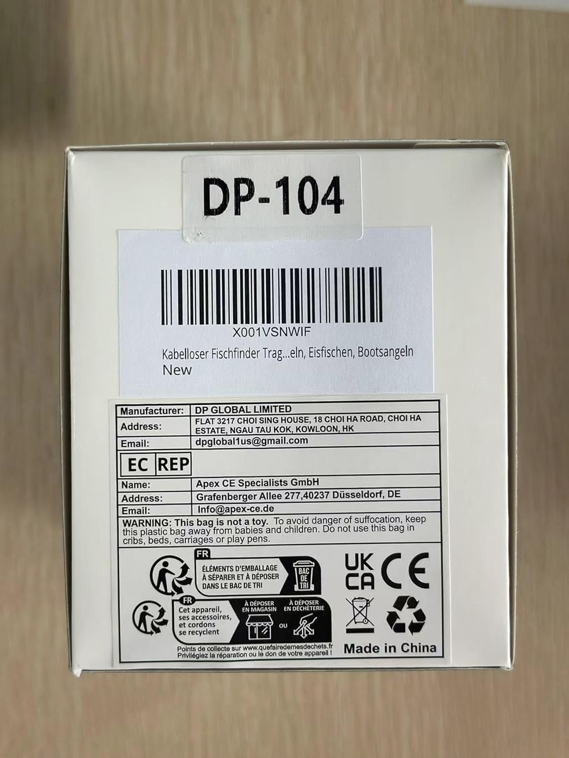 Portable Fish Finder Large HD Display Wireless Fish Finder, Fish Finders & Depth Finders for Boats with 147 Feet Depth Detection Sensor, Rechargeable Castable Fish Finder Display Fish, Temp, Depth