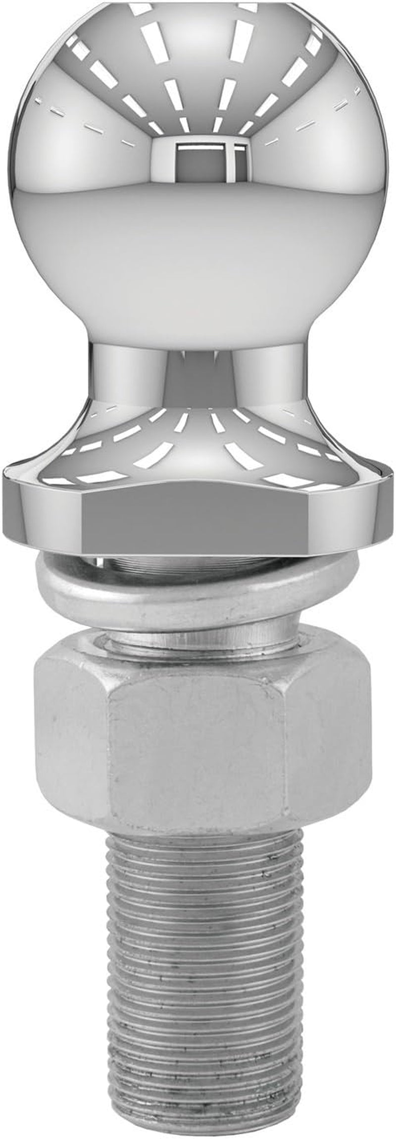40072 Chrome Trailer Hitch Ball, 3,500 Lbs, 1-7/8-Inch Diameter, 1 X 3-Inch Shank, Silver