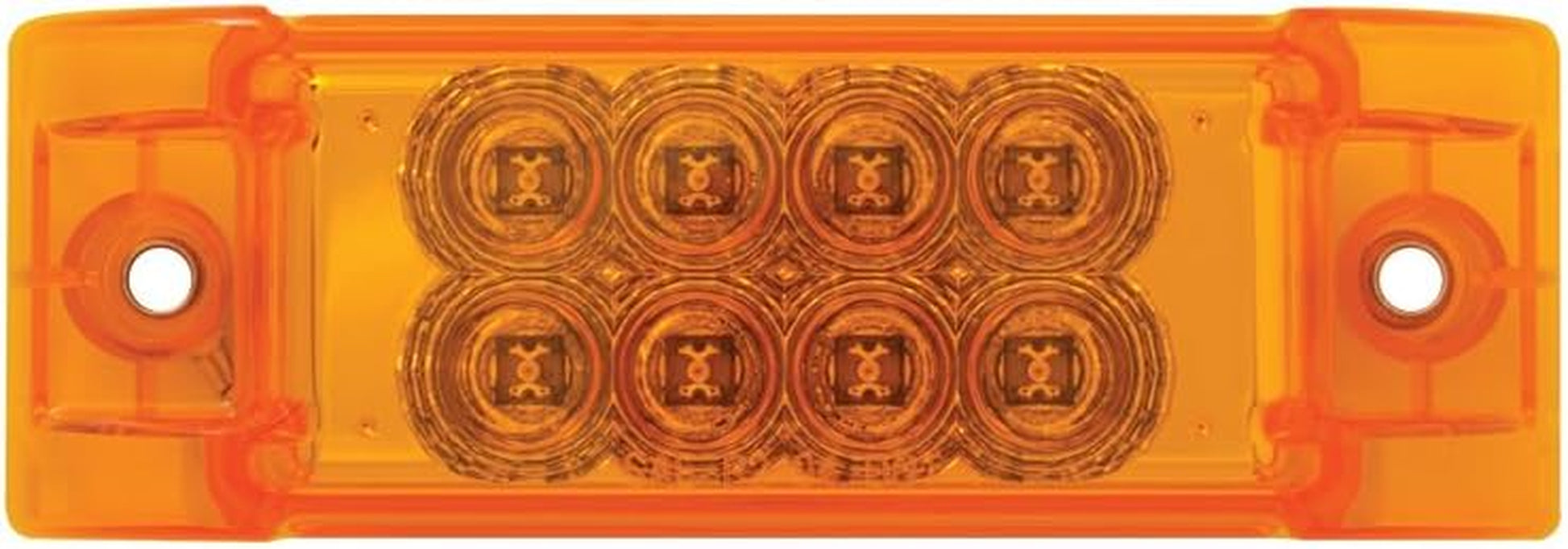 77660 Amber Rectangular Spyder 8-LED Marker and Clearance Sealed Light