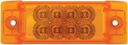 77660 Amber Rectangular Spyder 8-LED Marker and Clearance Sealed Light