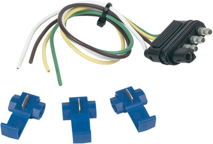 48105 4 Wire Flat Trailer End Connector with Splice Connectors