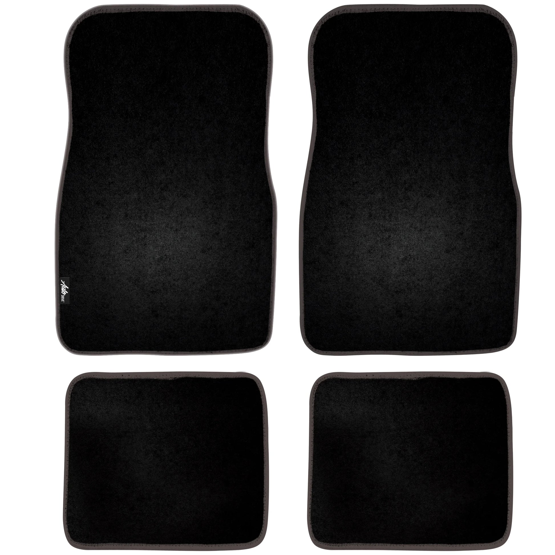 (2 Pack)  4 Piece Medium Pile Carpet Floor Mat Set Black, 78920WDI