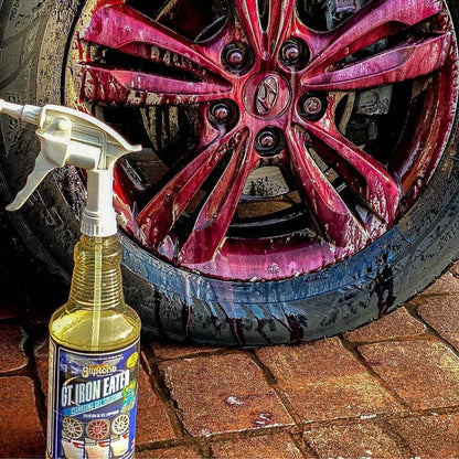 GT Iron Eater, Fast Acting Cleansing Gel Solution Iron Remover with Color Indicator, Safe on Glass, Paint, and Rims, Including Aluminum and Chrome, 32 Fl Oz