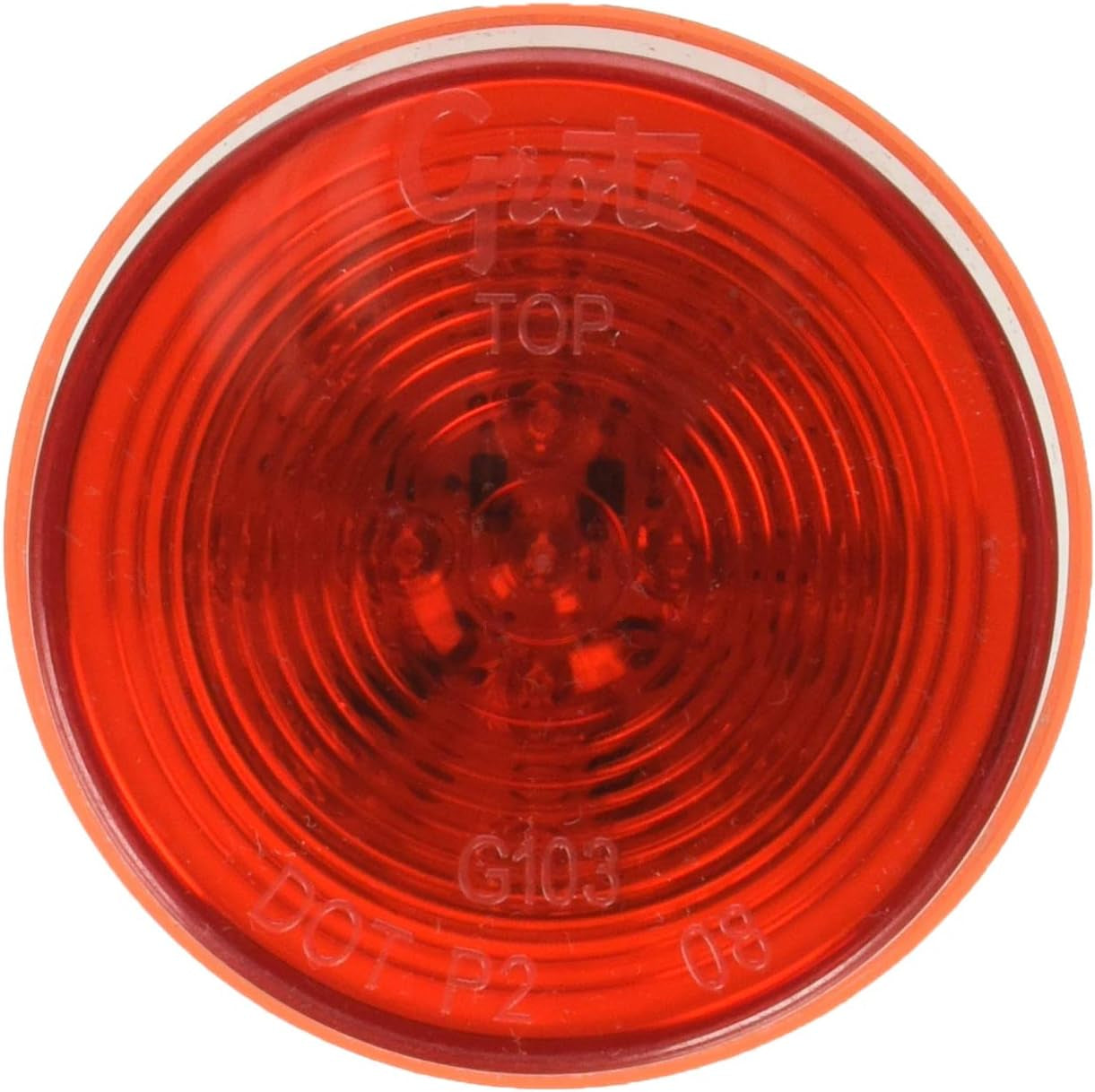 Grote G1032-5 Hi Count Red 2 1/2" LED Clearance Marker Light (Optic Lens)