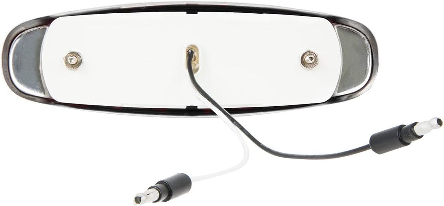 78566 Amber Rectangular Spyder 12-LED Marker and Clearance Sealed Light with Clear Lens and Stainless Steel Rim