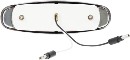 78566 Amber Rectangular Spyder 12-LED Marker and Clearance Sealed Light with Clear Lens and Stainless Steel Rim