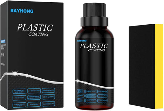 Rayhong Auto Plastic Refurbisher Best Interior Dashboard Parts Leather Surface Wax Dust-Proof Glazing Cleaning Repair Liquid Multi-Purpose Application Deep Cleaning Belt Sponge