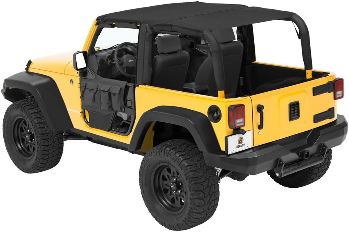 5259335 Black Diamond Safari Style Bikini Top for 2010-2018 Wrangler JK 2-Door (Cable Style)