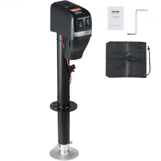 VEVOR Electric Trailer Jack, Power Tongue Jack Weight Capacity 4000 Lbs, 9.84-33.85 Electric Tongue Jack with Waterproof Cover for Lifting RV Trailer, Horse Trailer, Utility Trailer, Yacht Trailer