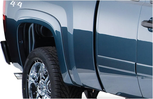 40080-02 Black Oe-Style Smooth Finish Rear Fender Flares for 2007-2013 Silverado 1500, 2007-2014 Silverado 2500 HD, 3500 | Fits 78.7 & 97.6 In. Bed