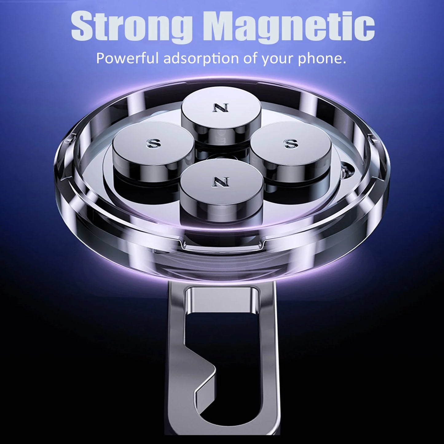 Magnetic Car Mount: 360 Degrees Rotatable Car Phone Holder - Air Vent Dashboard Windshield Car Mount