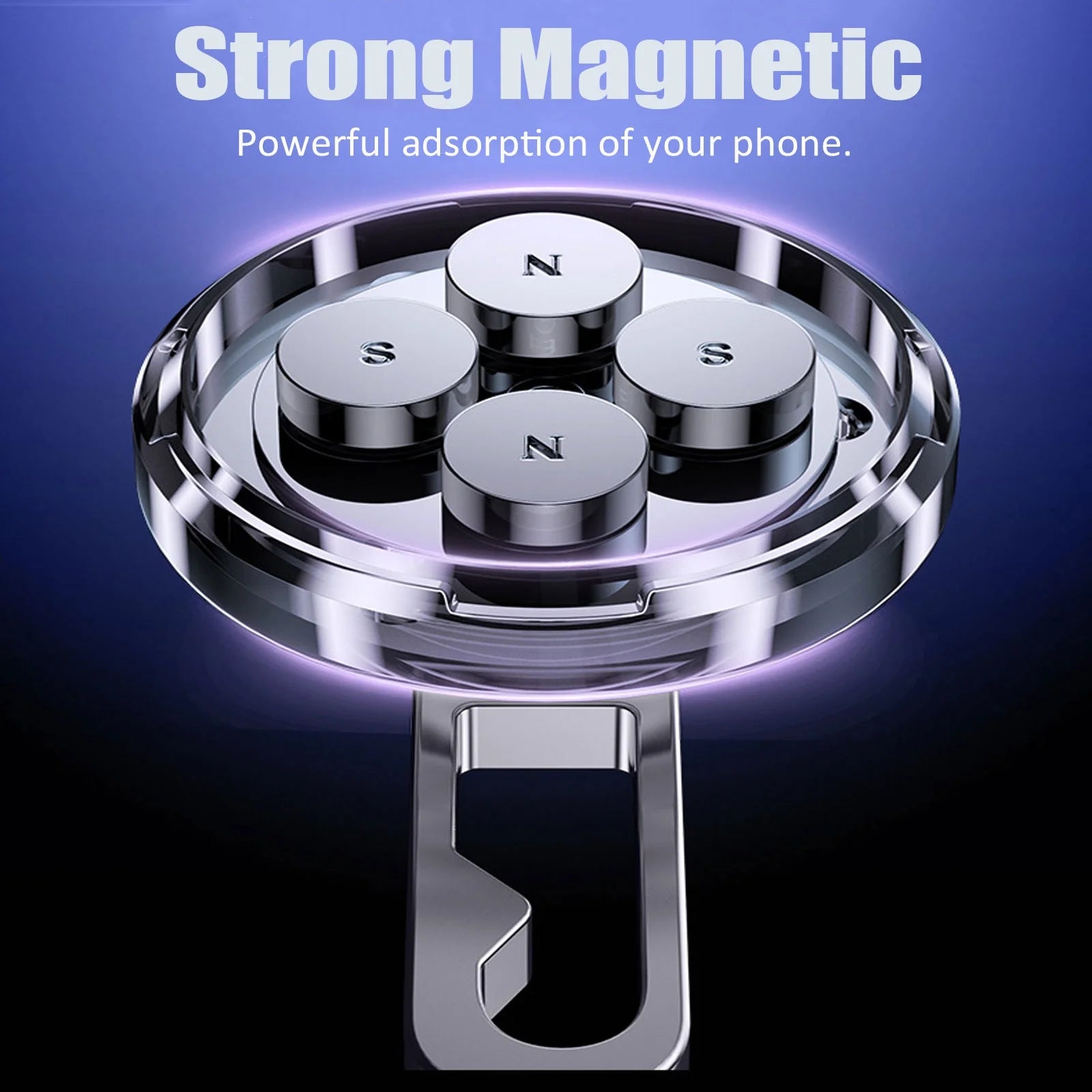 Magnetic Car Mount: 360 Degrees Rotatable Car Phone Holder - Air Vent Dashboard Windshield Car Mount