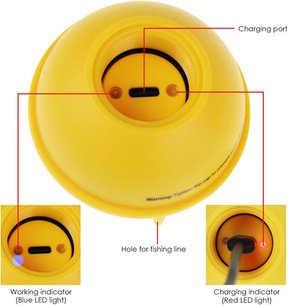 Portable Fish Finder Large HD Display Wireless Fish Finder, Fish Finders & Depth Finders for Boats with 147 Feet Depth Detection Sensor, Rechargeable Castable Fish Finder Display Fish, Temp, Depth