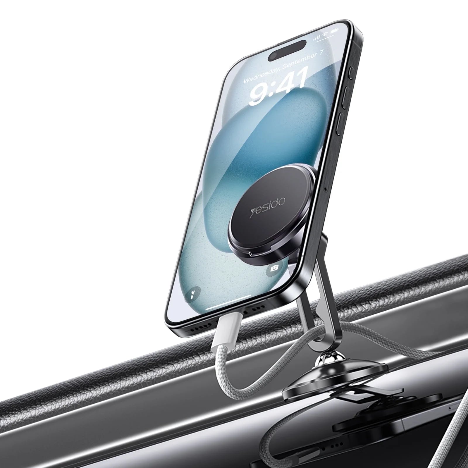 Magnetic Car Mount: 360 Degrees Rotatable Car Phone Holder - Air Vent Dashboard Windshield Car Mount