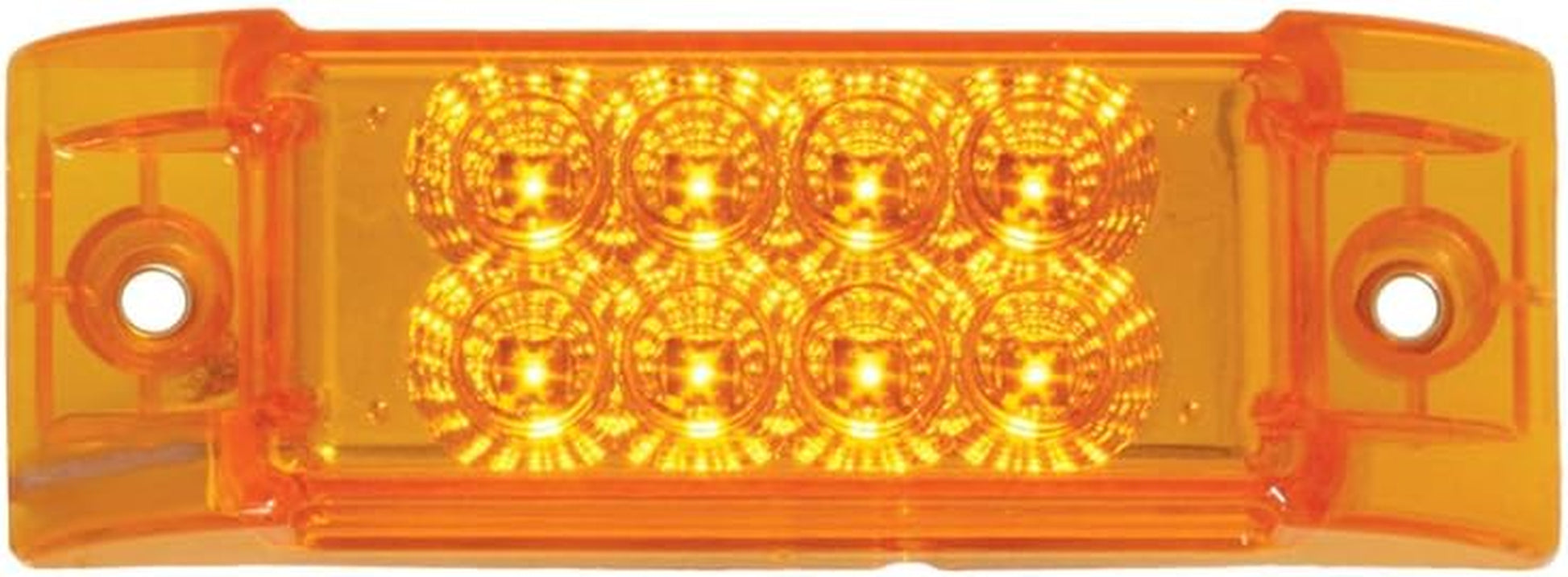 77660 Amber Rectangular Spyder 8-LED Marker and Clearance Sealed Light