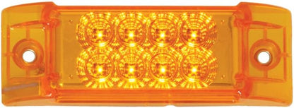 77660 Amber Rectangular Spyder 8-LED Marker and Clearance Sealed Light