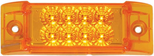 77660 Amber Rectangular Spyder 8-LED Marker and Clearance Sealed Light