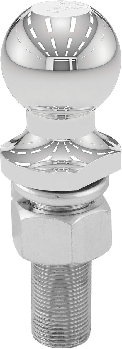 40072 Chrome Trailer Hitch Ball, 3,500 Lbs, 1-7/8-Inch Diameter, 1 X 3-Inch Shank, Silver