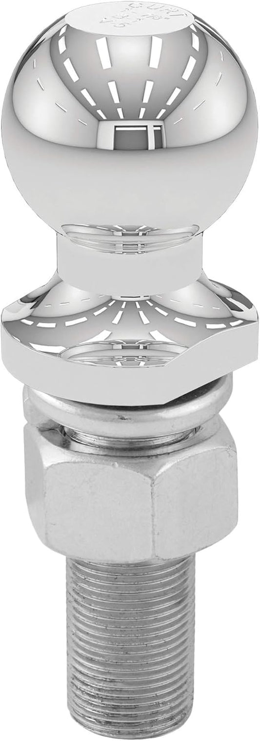 40072 Chrome Trailer Hitch Ball, 3,500 Lbs, 1-7/8-Inch Diameter, 1 X 3-Inch Shank, Silver