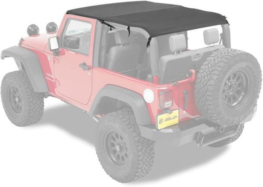 5259335 Black Diamond Safari Style Bikini Top for 2010-2018 Wrangler JK 2-Door (Cable Style)