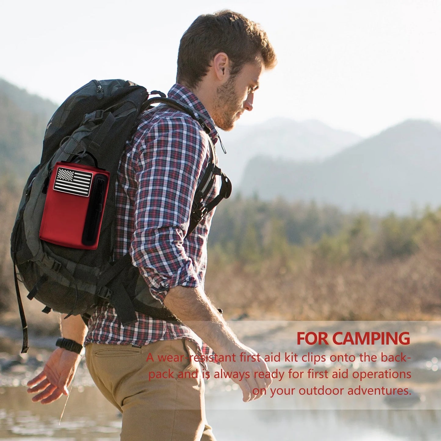 KITGO First Aid Kits, Trauma First Aid Kit, Premium Emergency Kits, Compartments for Home, Office, Car, Outdoor, Hiking, Travel, Camping,103 Piece Set