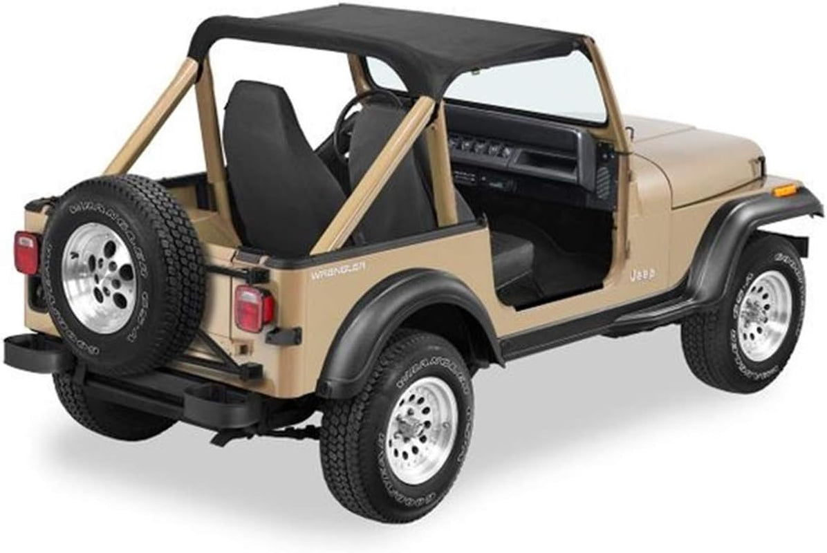 5250901 Black Targa-Style Strapless Bikini Top for 1987-1991 Wrangler Black 4.5X12X11.38