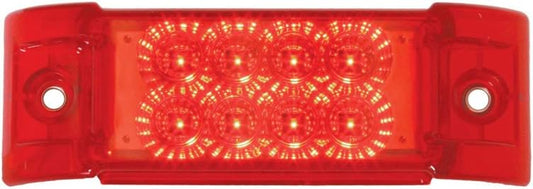 77662 Rectangular Spyder Red/Red 8 LED Sealed Marker Light