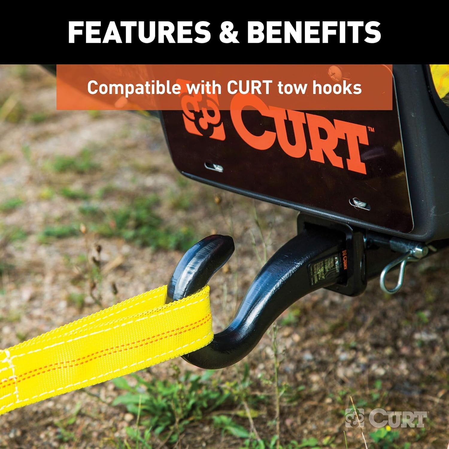 83066 30-Foot Yellow Nylon Recovery Tow Strap, 18,000 Lbs Break Strength , WHITE