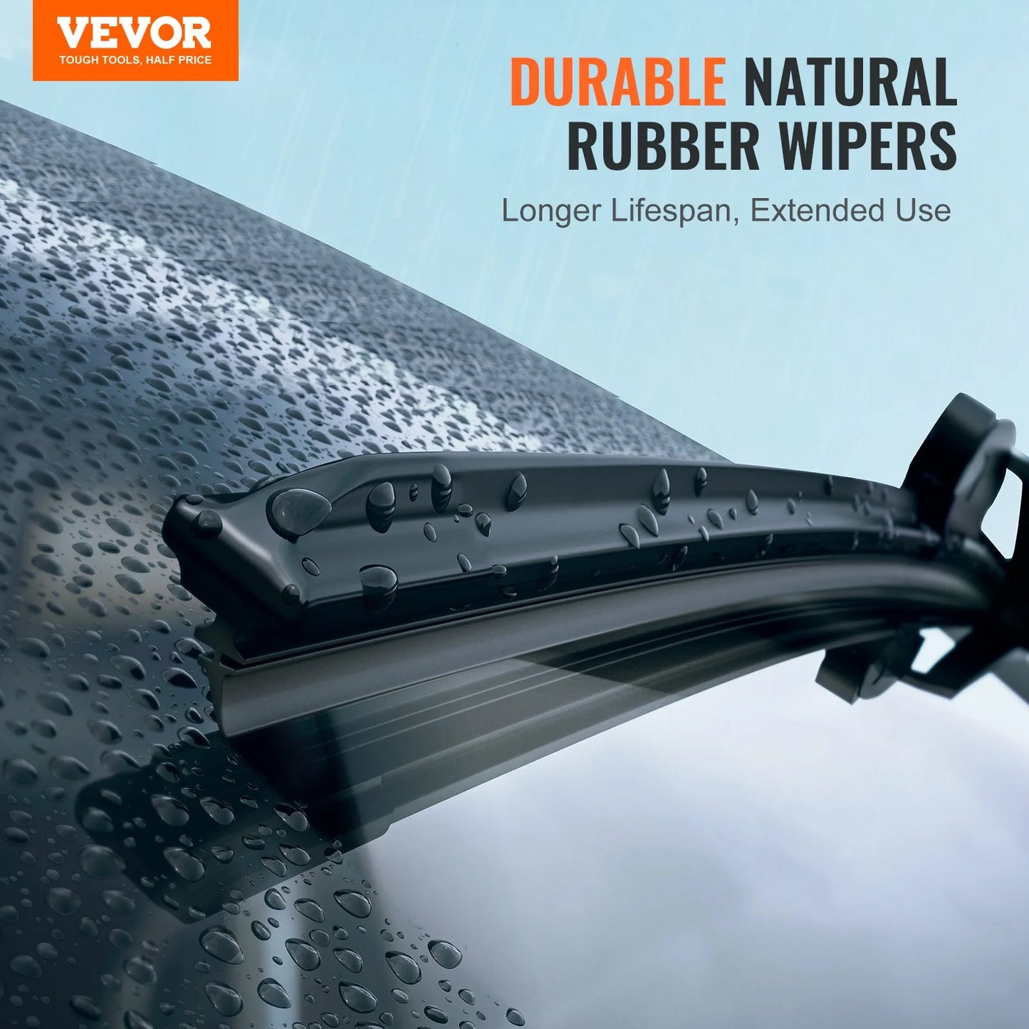 VEVOR 22 Rubber Wiper Blades, 56 Cm Universal Replacement Wind Shield Wiper