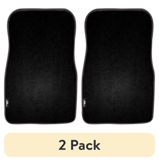 (2 Pack)  4 Piece Medium Pile Carpet Floor Mat Set Black, 78920WDI