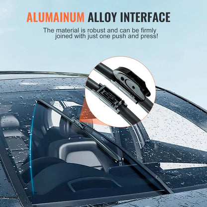 VEVOR 22 Rubber Wiper Blades, 56 Cm Universal Replacement Wind Shield Wiper