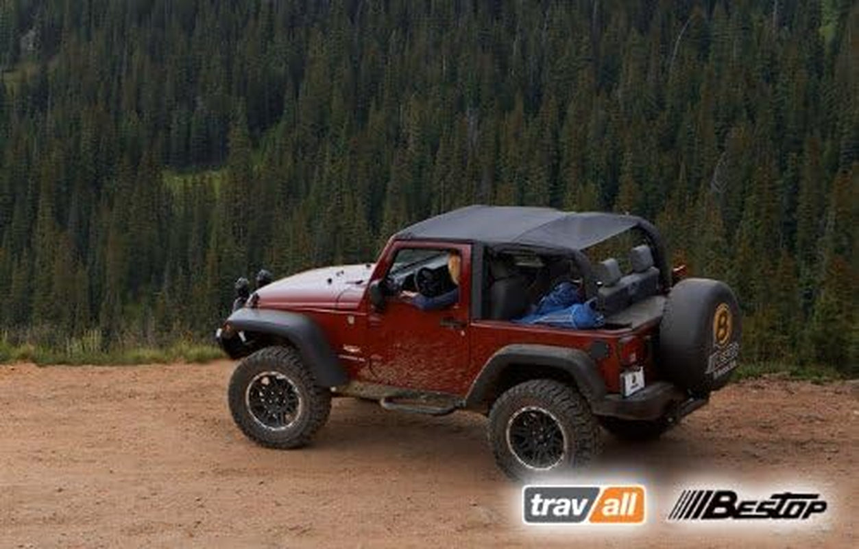 5259335 Black Diamond Safari Style Bikini Top for 2010-2018 Wrangler JK 2-Door (Cable Style)