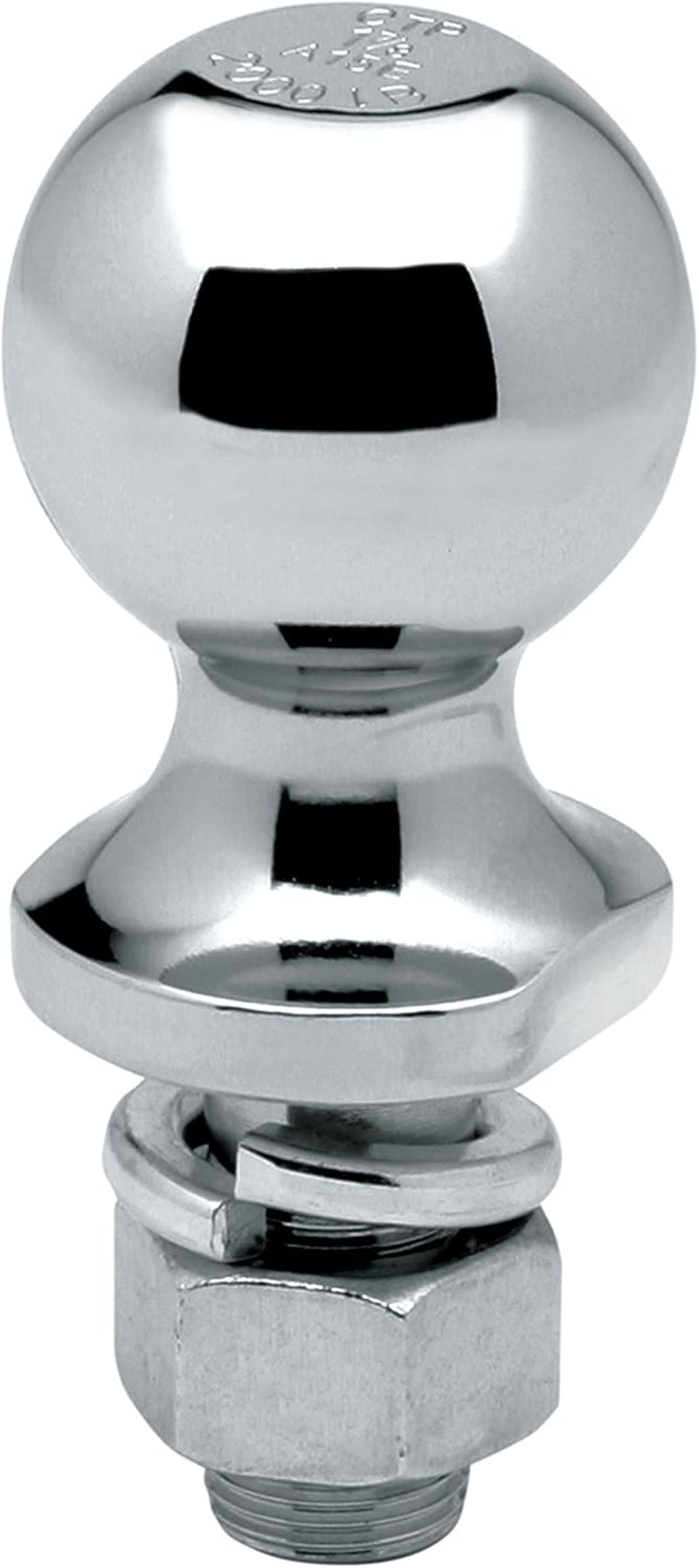 Draw-Tite Trailer Hitch Ball, 2 In. Diameter, 7,500 Lbs. Capacity, Chrome