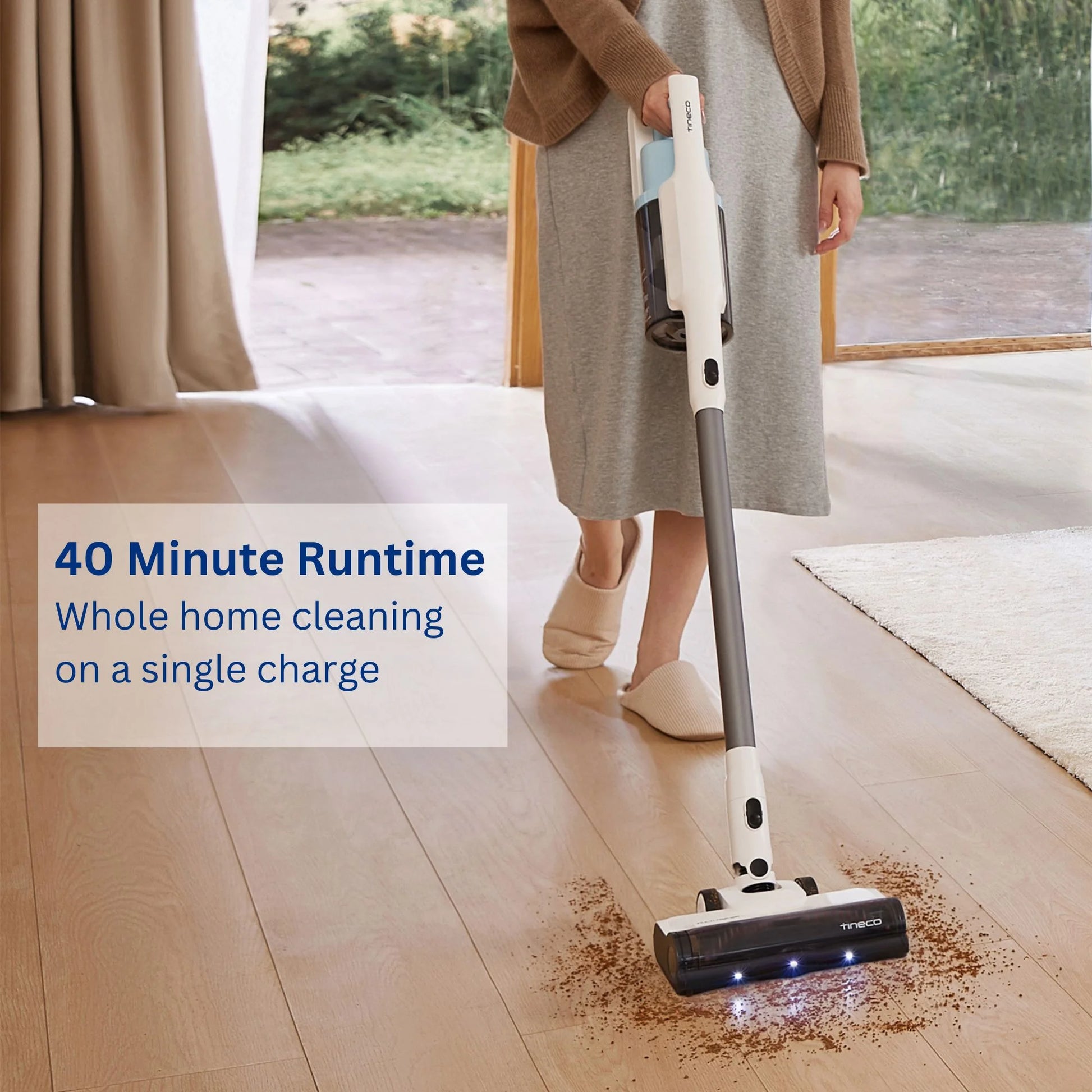 GO Cordless Stick Vacuum, 40 Min Run Time - Powder Blue (GO203)