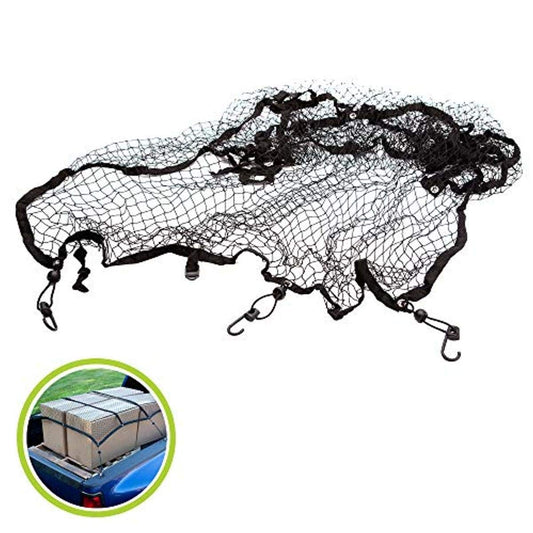Adjustable Truck Net — Cargo Net for Pickup Truck Bed Adjustable to a Maximum Size of 78” X 55” — Fits on Most Standard Sized Truck Beds