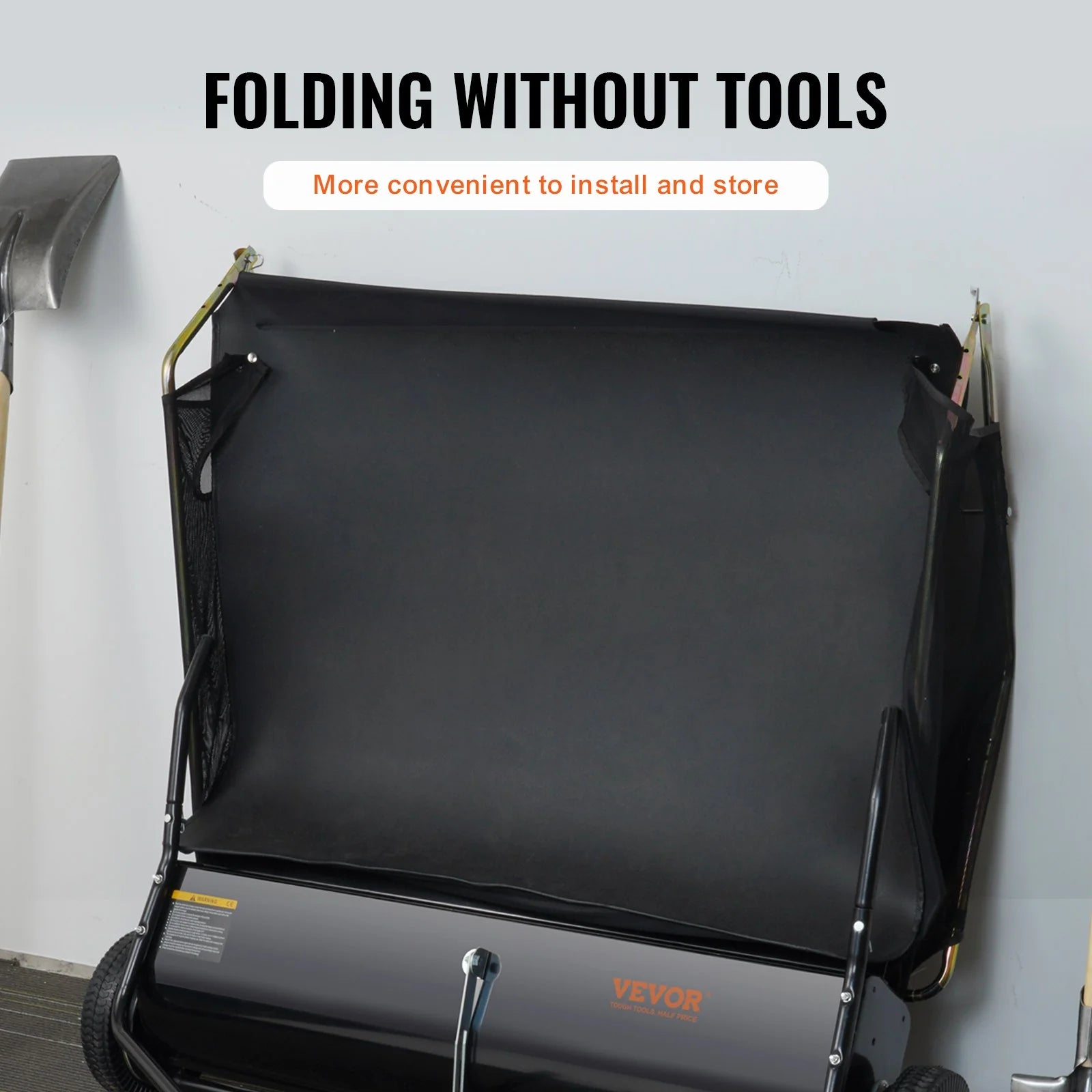 Lawn Sweeper Tow behind Leaf Yard Collector 42.5 25 Cu. Ft. Adjustable