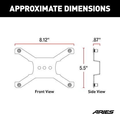55-0000 Jeep Bumper License Plate Bracket , Black